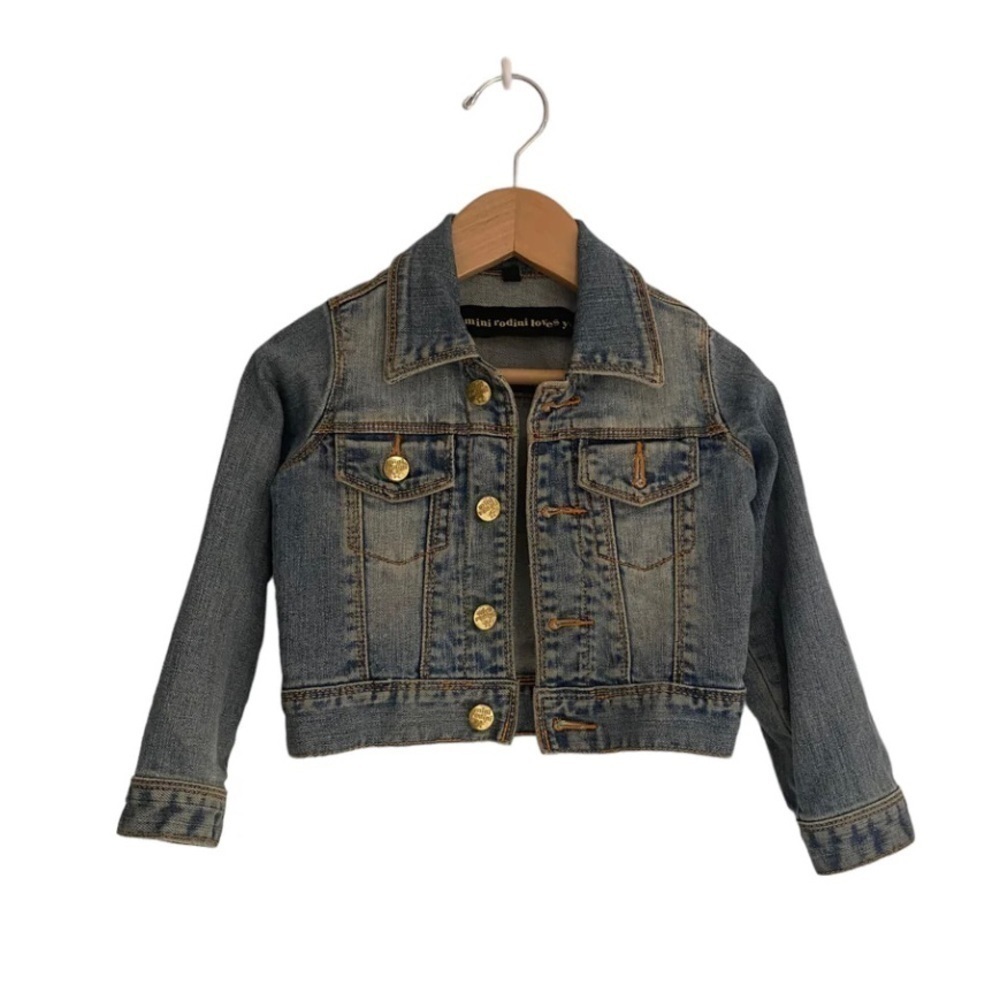 Mini RODINI denim jacket, size 80/86 (9-18M)